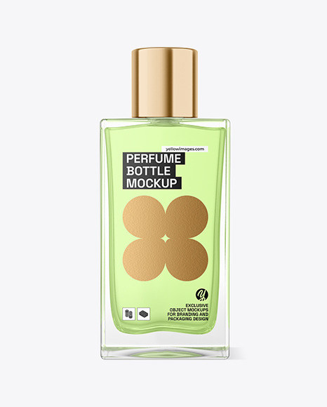 Clear Glass Perfume Bottle Mockup