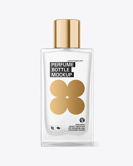 Frosted Glass Perfume Bottle Mockup