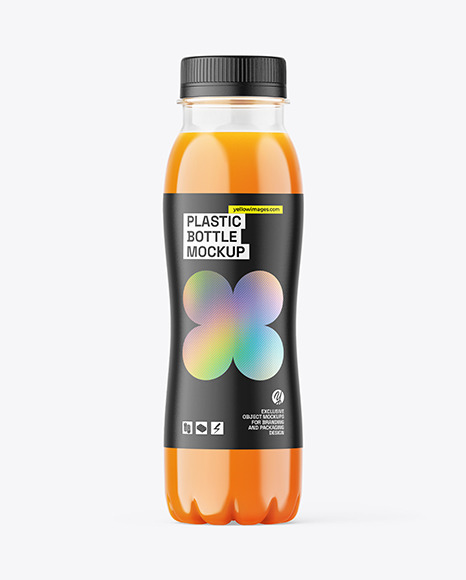 Carrot Juice Bottle Mockup