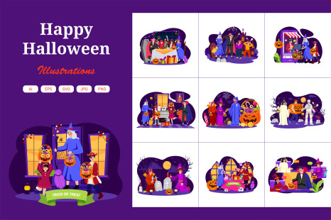 M518_ Halloween Illustration Pack