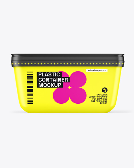 Glossy Plastic Container Mockup