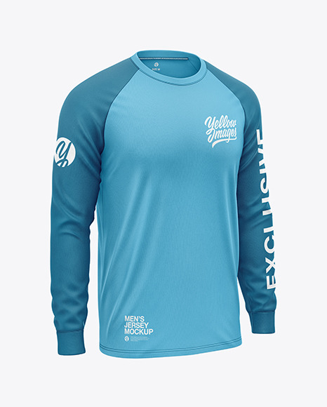 Men's Jersey Raglan Mockup - Free Download Images High Quality PNG, JPG