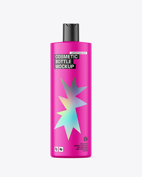 500ml Matte Cosmetic Bottle Mockup