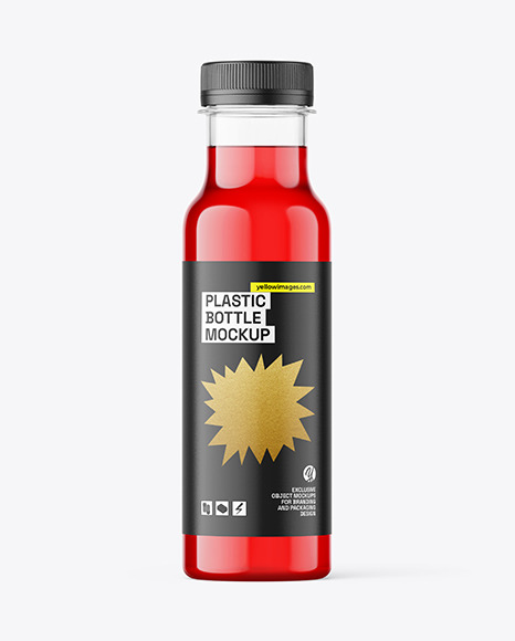 Red Juice Bottle Mockup