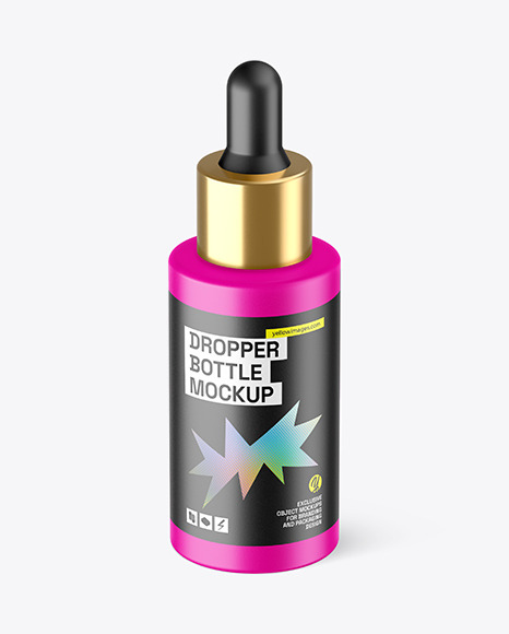 Matte Dropper Bottle Mockup