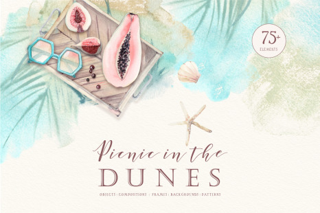 PICNIC IN THE DUNES Watercolor set