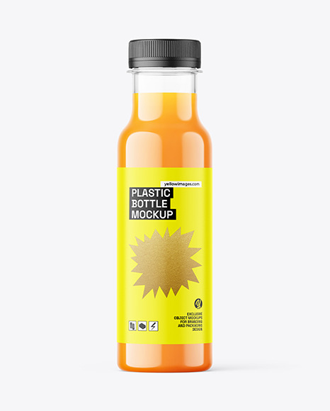 Carrot Juice Bottle Mockup