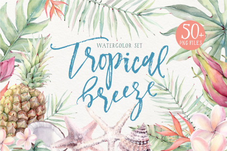 TROPICAL BREEZE Watercolor set