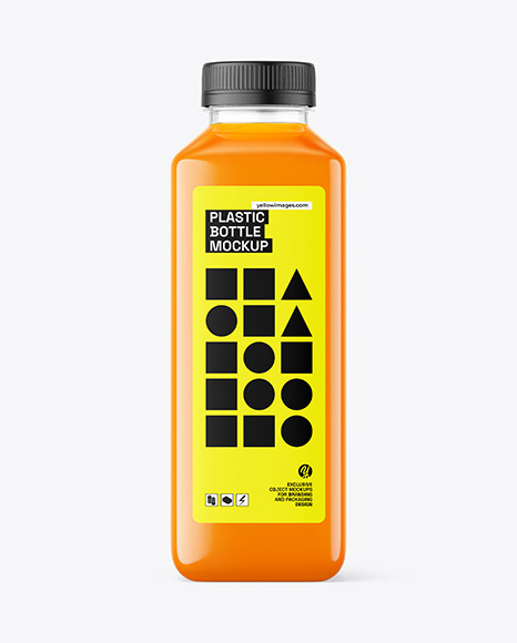 Carrot Juice Bottle Mockup