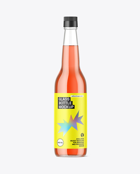 Clear Glass Bottle Mockup
