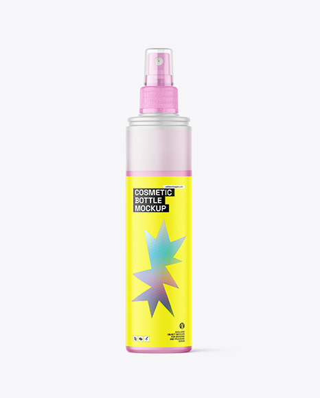 Frosted Cosmetic Spray Bottle Mockup