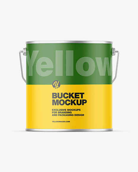 Matte Paint Bucket Mockup