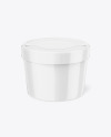 Glossy Plastic Ice Cream Cup w/ Label Mockup