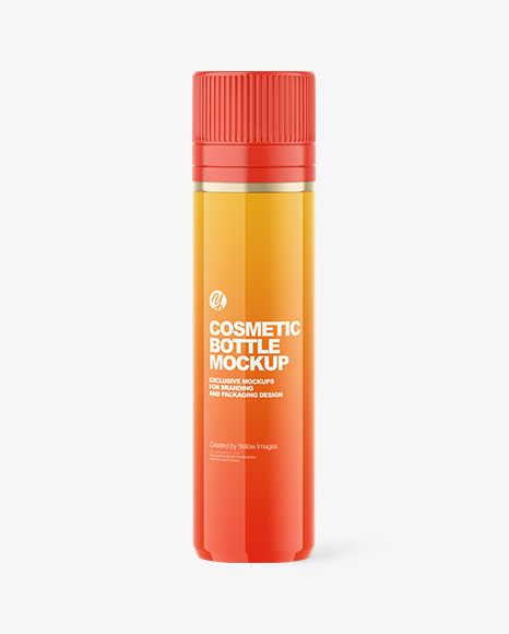 Glossy Cosmetic Bottle Mockup