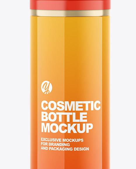 Glossy Cosmetic Bottle Mockup