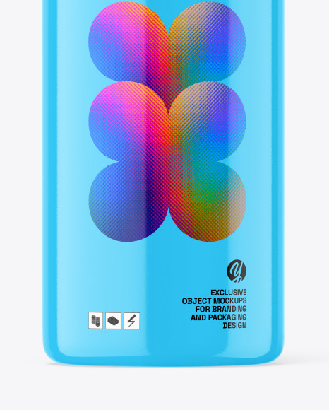 Glossy Plastic Bottle Mockup