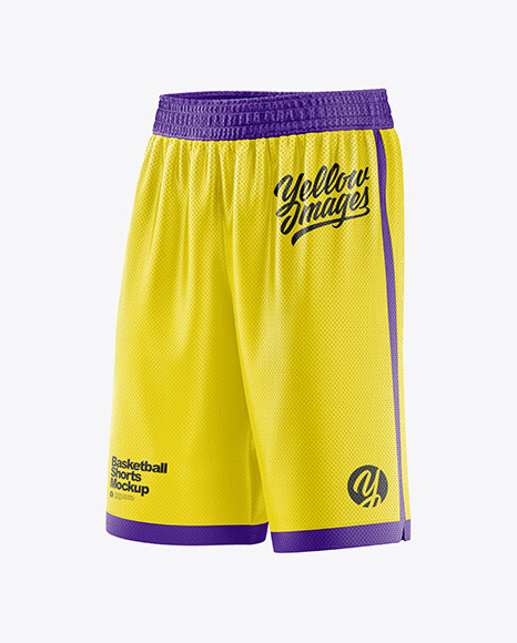 Basketball Shorts Mockup - Half Side View