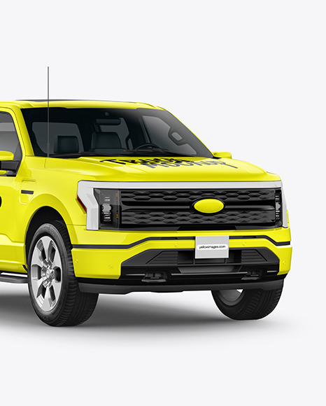 Pickup Truck Mockup - Half Side View