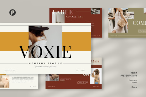 Voxie – White Mayo Modern Minimalist Company Profile Powerpoint Presentation