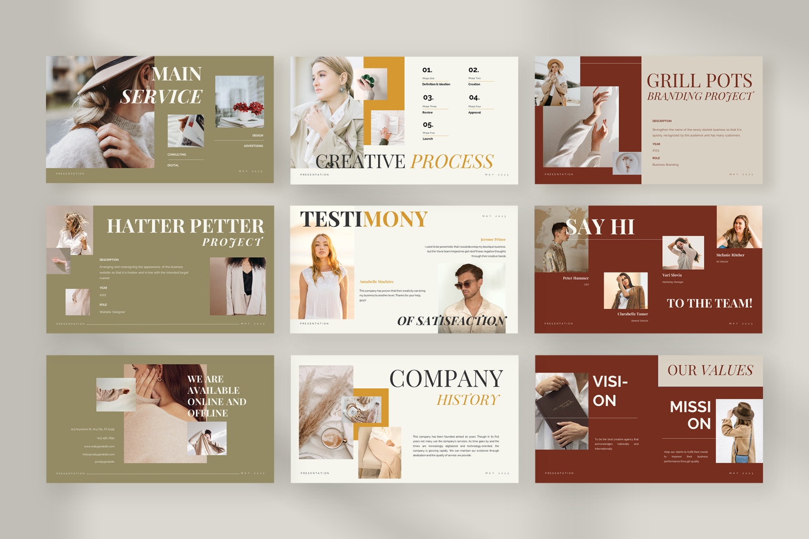 Voxie – White Mayo Modern Minimalist Company Profile Powerpoint Presentation