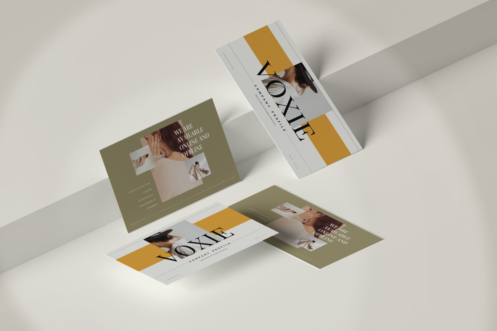 Voxie – White Mayo Modern Minimalist Company Profile Powerpoint Presentation