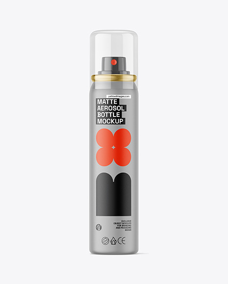 Matte Aerosol Bottle Mockup