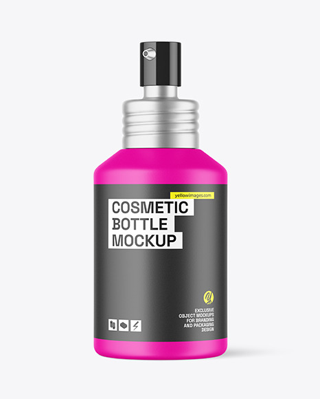 120ml Matte Cosmetic Bottle w\ Pump Mockup