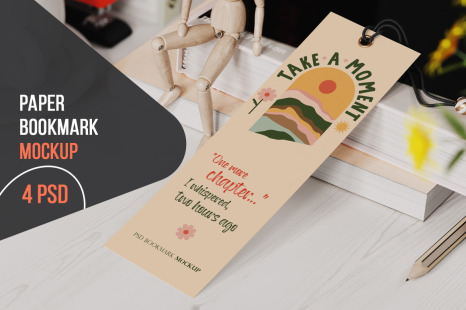 Paper Bookmark Mockup