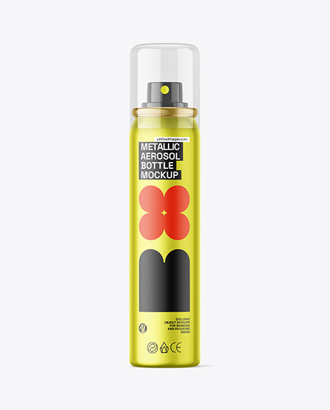 Metallic Aerosol Bottle Mockup