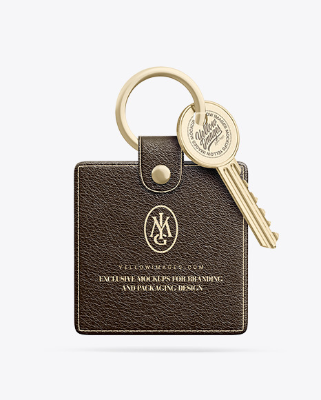 Leather Keychain Mockup