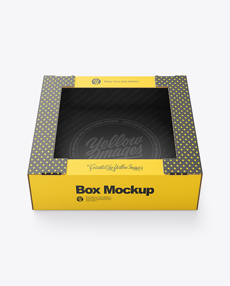 Empty Carton Box Mockup