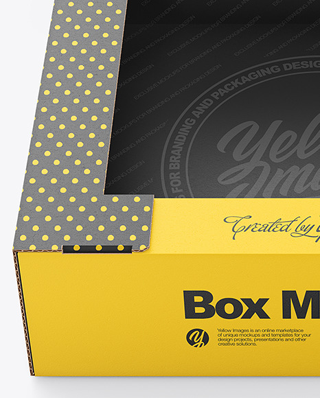 Empty Carton Box Mockup
