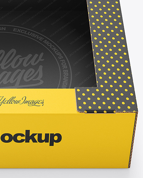 Empty Carton Box Mockup