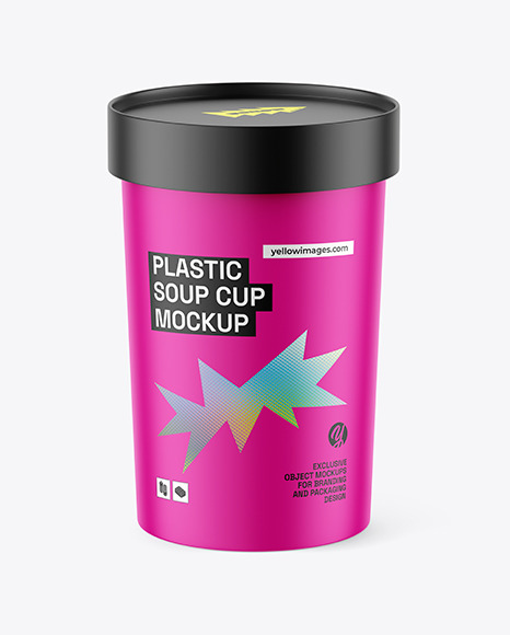 Matte Soup Cup Mockup