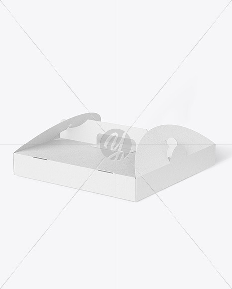 Kraft Pizza Box w/ Handle Mockup