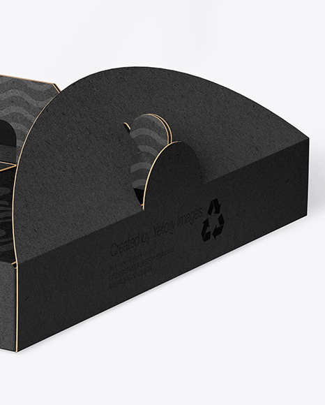 Kraft Pizza Box w/ Handle Mockup