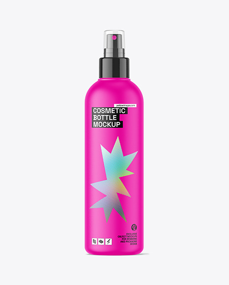 Matte Cosmetic Spray Bottle Mockup