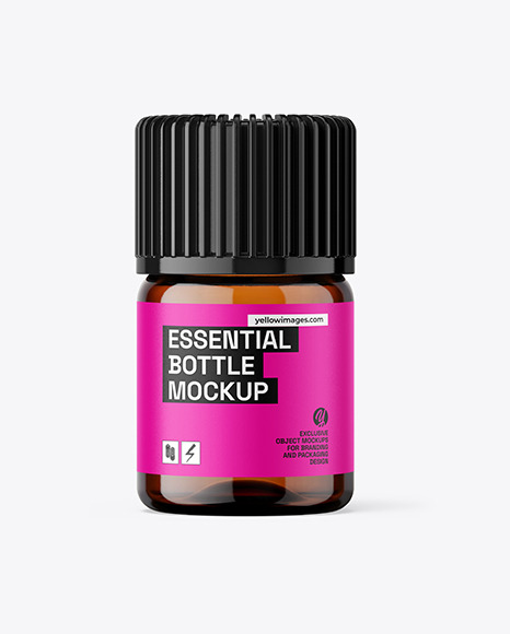2ml Amber Essential Bottle Mockup
