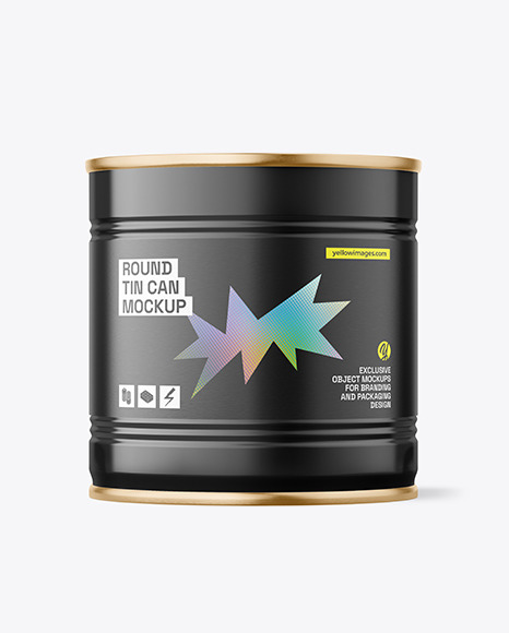 425ml Tin Can w\ Glossy Finish Mockup