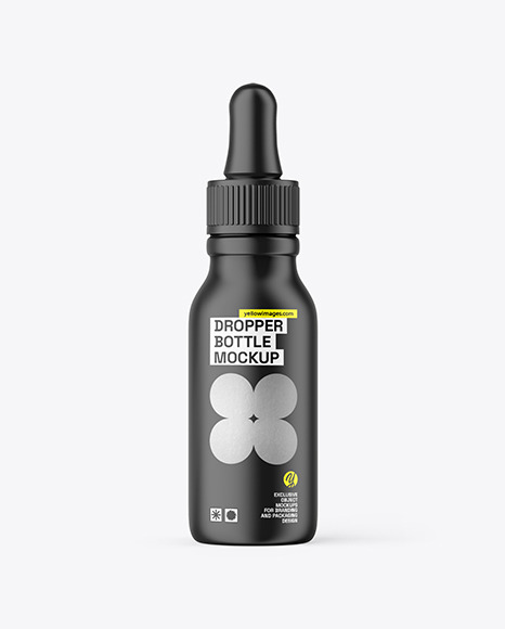 Matte Plastic Dropper Bottle Mockup