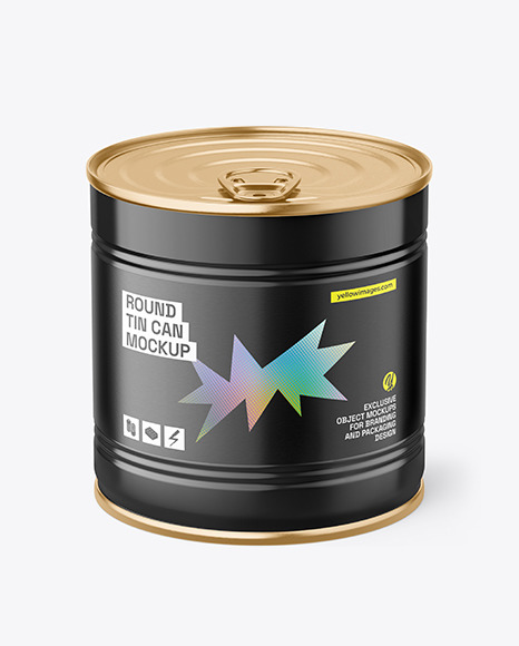 425ml Tin Can w\ Glossy Finish Mockup