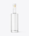 Clear Glass Vodka Bottle Mockup