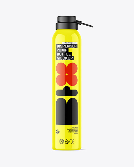 Glossy Dispenser Bottle Mockup