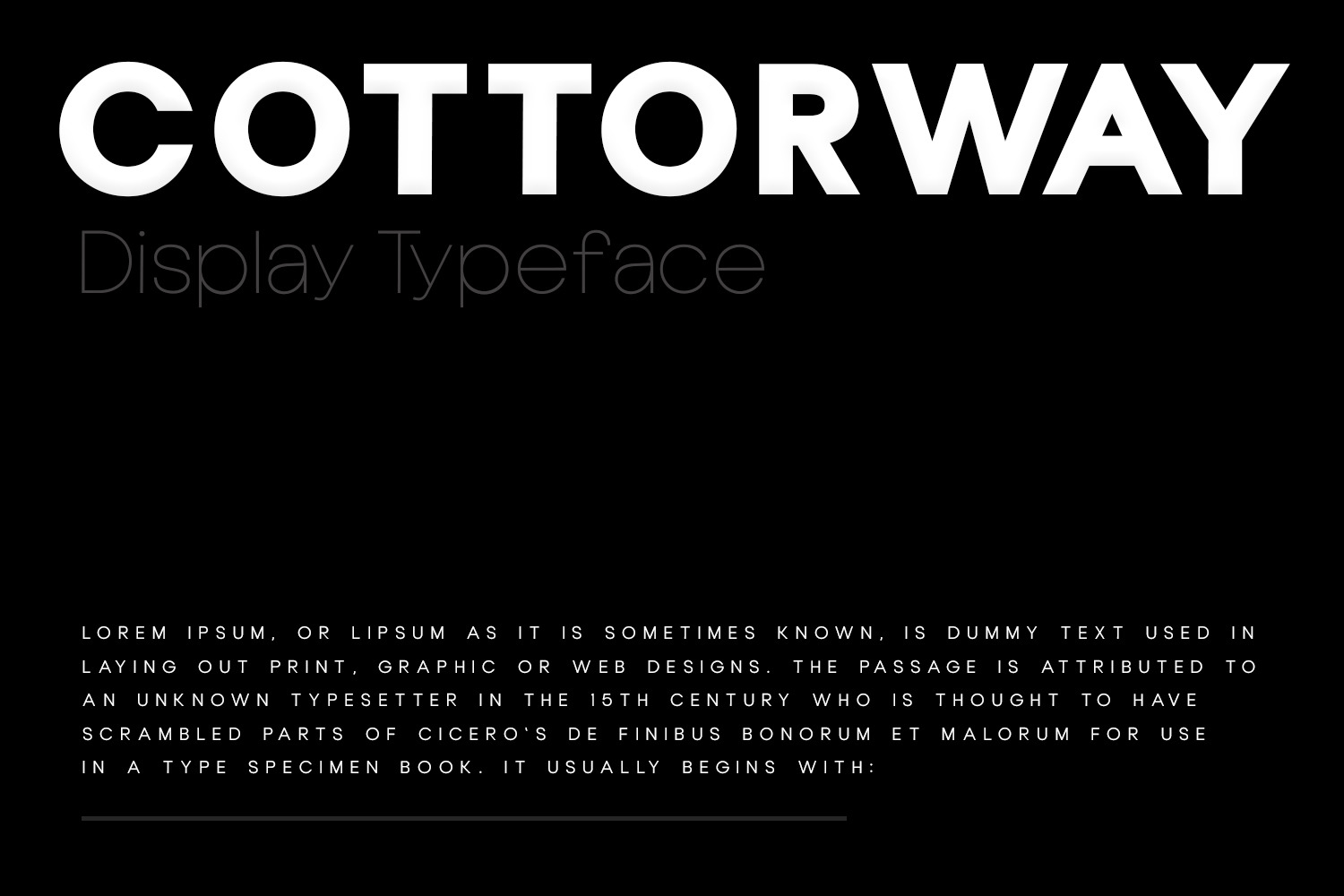 Cottorway Display Typeface