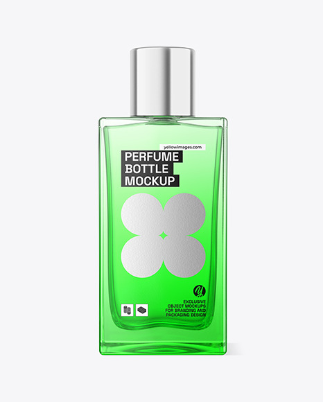 Colored Glass Perfume Bottle Mockup