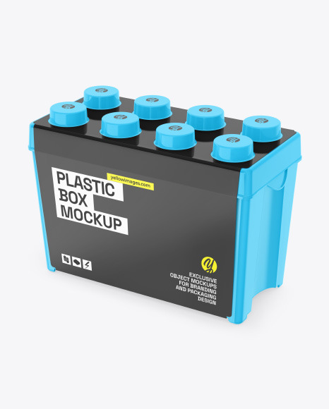 Glossy Plastic Box Mockup