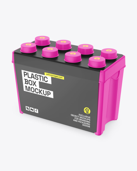 Matte Plastic Box Mockup