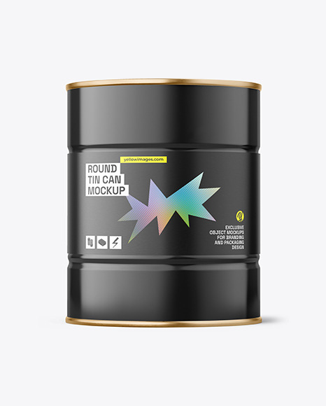 1062ml Tin Can w\ Glossy Finish Mockup