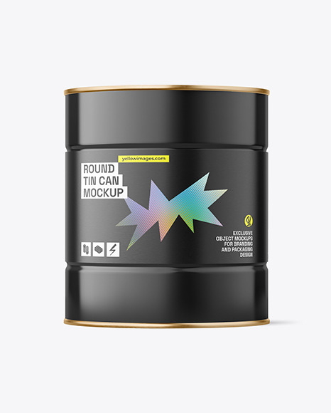 3100ml Tin Can w\ Glossy Finish Mockup
