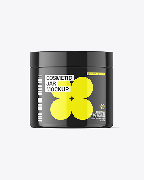 500ml Glossy Cosmetic Jar Mockup